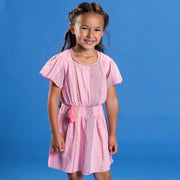 Mim-pi Meisjes Jurk - Roze - Maat 98