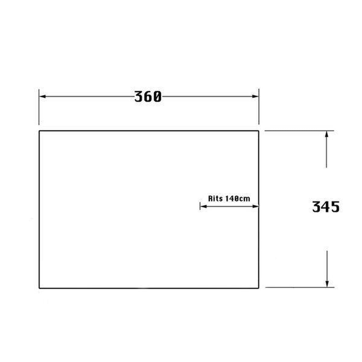 Talamex witte Kuiptent 345 x 360 cm met Rits 140 cm