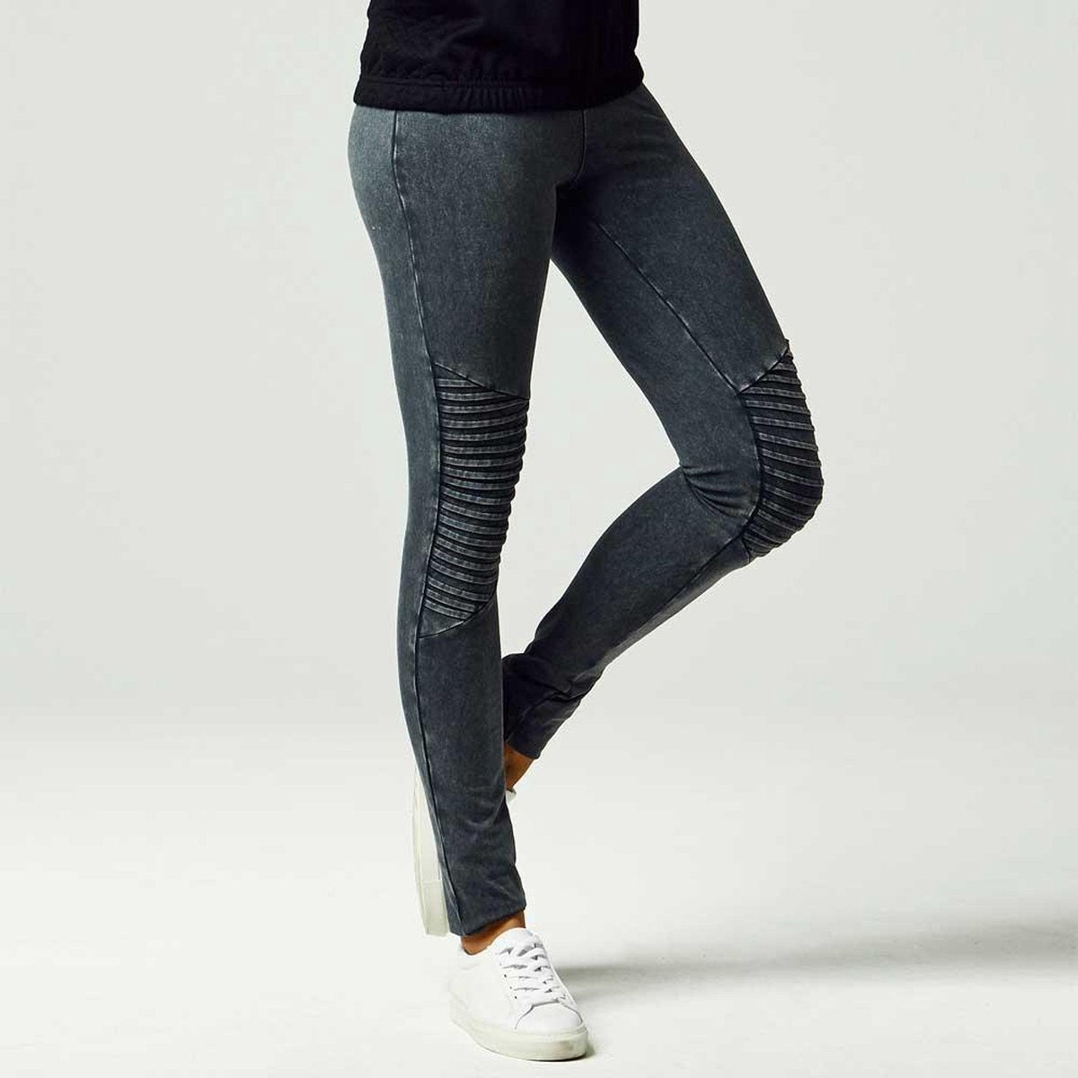 Urban Classics Legging -S- Denim Jersey Grijs