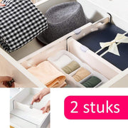 VITAMO™ Verstelbare Ladeverdelers - Set van 2 Stuks - Lade Organizer - Uitschuifbaar - Bestek - Bureau - Make up - Keuken/ Kantoor/ Slaapkamer