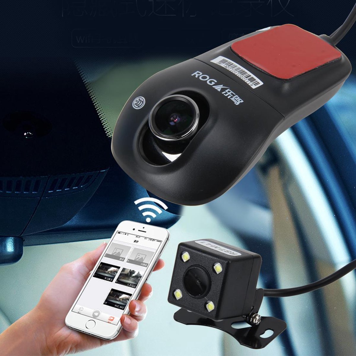 High-end Verborgen Parkeerhulp Camera voor Monitor 170 Graden Groothoek Full HD 1080 P HD Nachtzicht Smart Auxiliary Drive Control System Ondersteuning Alle Android