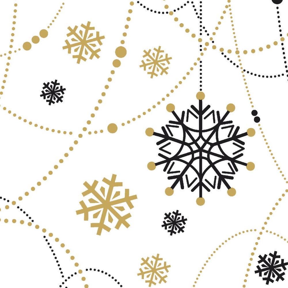 Duni Servetten Snow 3-laags 24 X 24 Cm Papier Wit 20 Stuks
