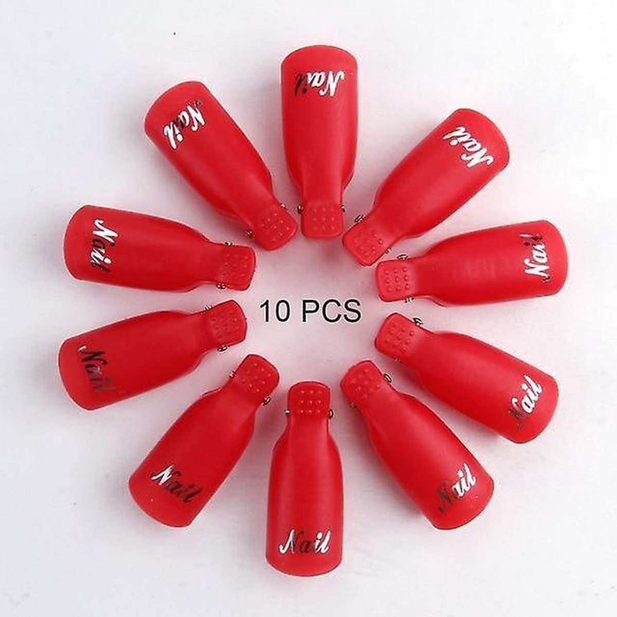 Nagellak Remover Clips Set - Soak Off Clips - Gellak Verwijderen - Soak Off Nailclips - **rood **