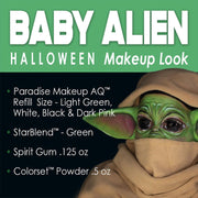 Halloween 2020 Complete Schmink Kit - Baby Yoda (met stap-voor-stap instructiefilmpje)