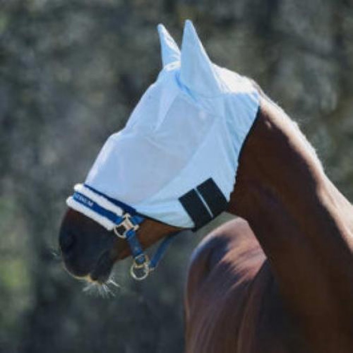 Horze Vliegenmasker met Oren-Lichtblauw-XFull