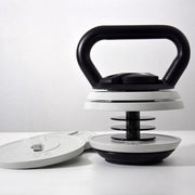 Verstelbare Kettlebell - 22 Kettlebels in 1 - van 3.5 t/m 18 kilo - Incl. 6 schijven - Thuis Sporten - Incl. Workouts
