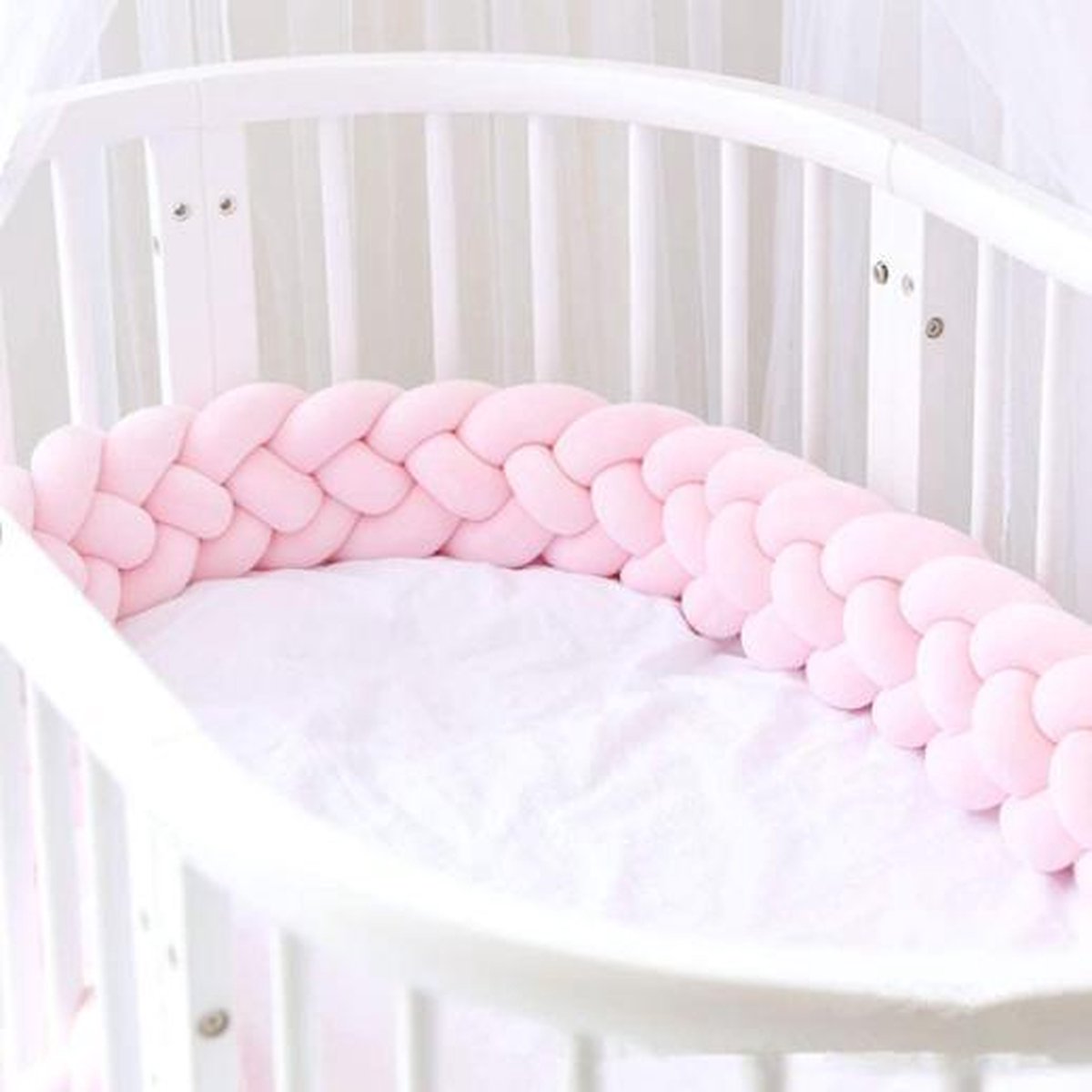 MijnNami BabyBumper Runa Roze 3M  - Bedomrander - Boxomrander - Voedingskussen