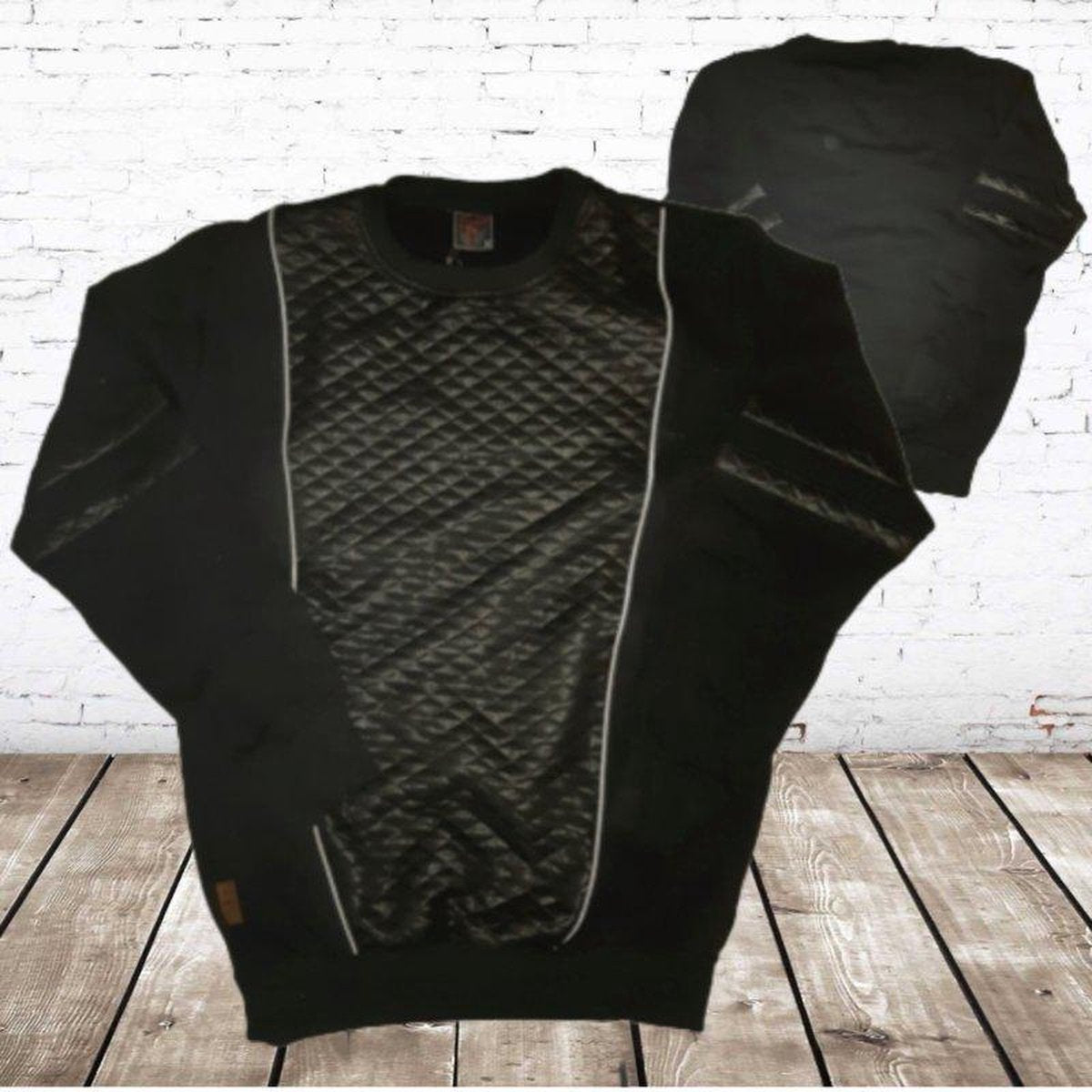 Violento Stoere zwarte heren sweater - M