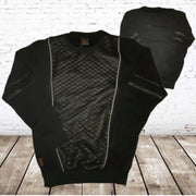 Violento Stoere zwarte heren sweater - M