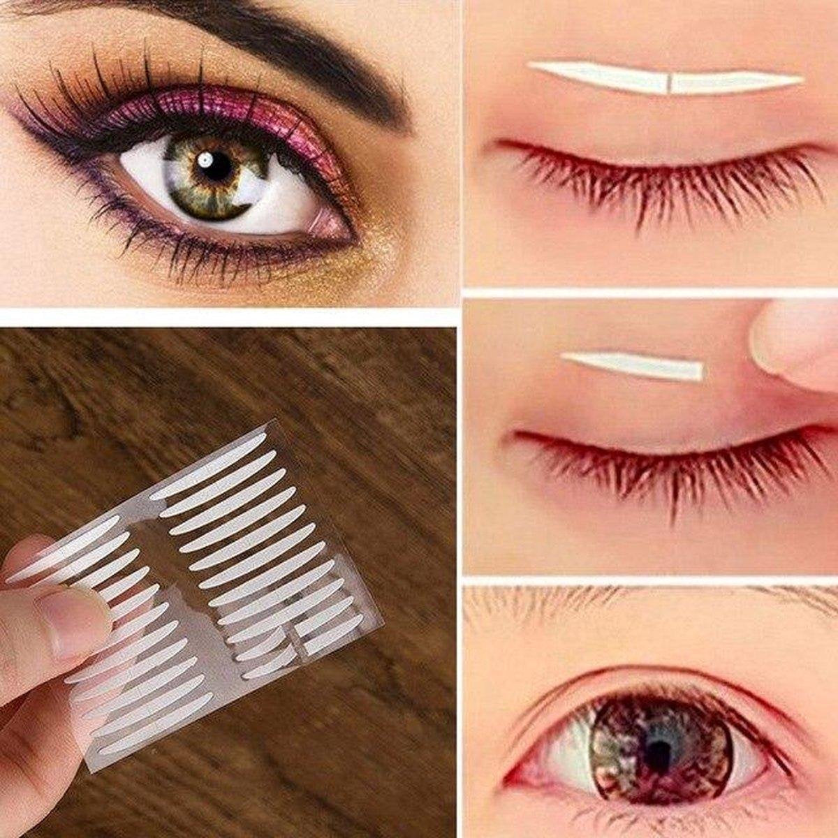 LOUZIR 144 Stuks Zeer Effectieve Ooglid Stickers - Verbeterde Onzichtbare Ooglid stickers - Oogleden liften - Ooglidtape - Ooglidstickers -Eyelidtapes 144x