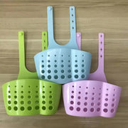 Mand/keuken organizer/ Sink houder/ Opknopingzeef/ Aanrecht spons/ Opknoping mand/Roze