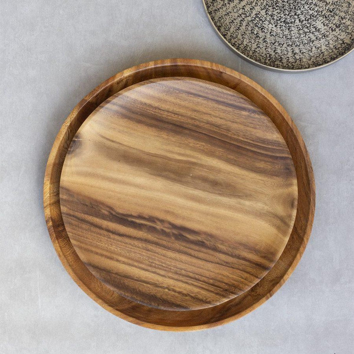 Bord suarhout rond S - 17x17x2 cm - India - Sarana - Fairtrade