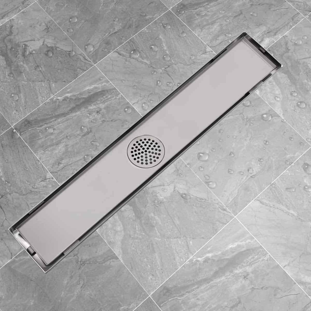 vidaXL Doucheputje rechthoekig 630x140 mm roestvrij staal