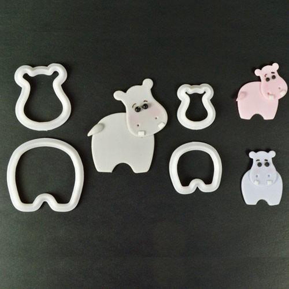 FMM Mummy & Baby Hippo Cutter Set/4