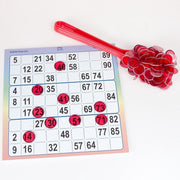 Bingofiches Ø17mm met magneetstok - Kleur: Rood