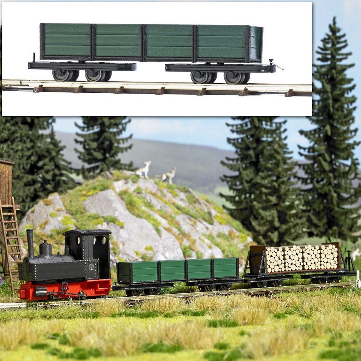 Busch - Flachwagen Mit Bordwand H0 (Bu12246)