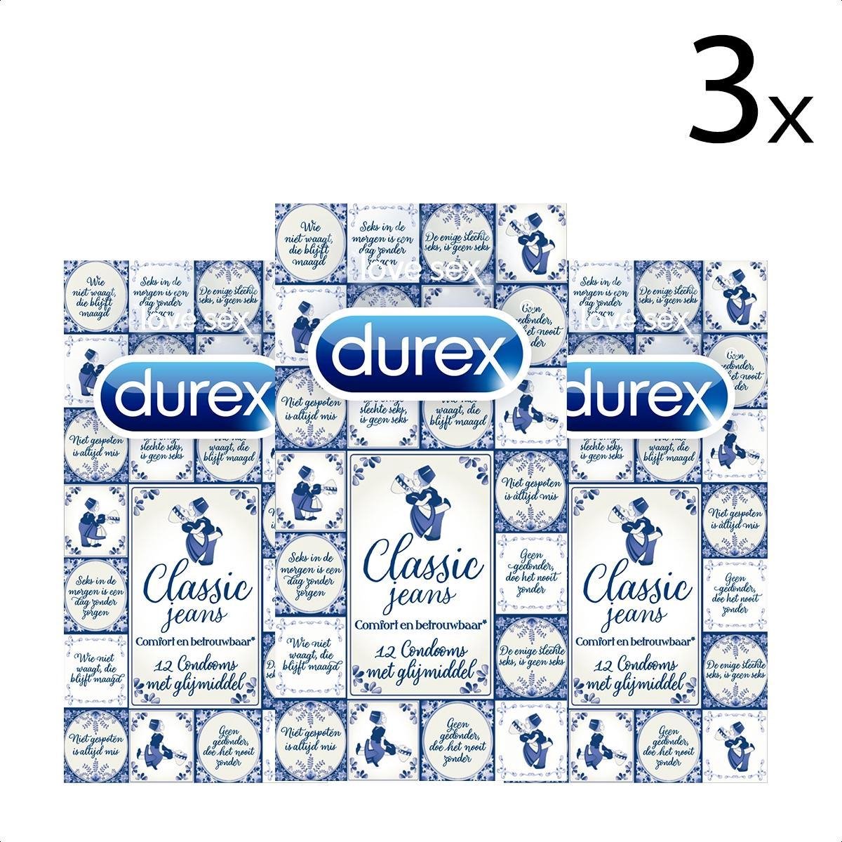 Durex Condooms Classic Jeans - 12 stuks x3