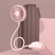 WS13 Sport Lazy Hanging Neck Fan Draagbare opvouwbare desktopventilator (roze)