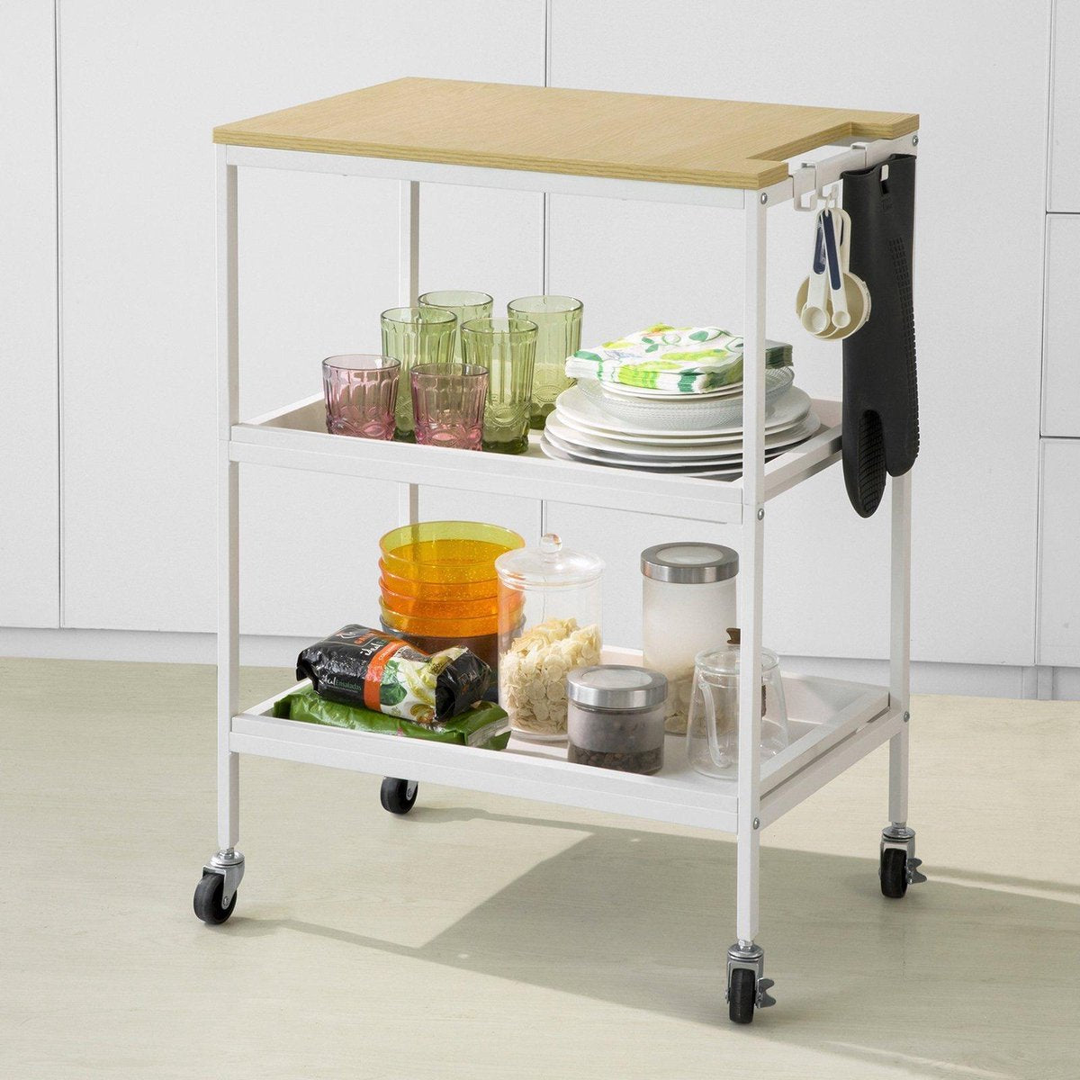 Simpletrade Keukentrolley - Serveerwagen - Industrieel - 3 Opbergvakken - 60x78x40 cm