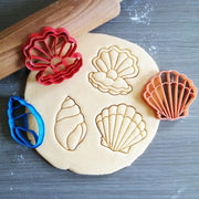 Koekjesvorm | 3-delige set | Schelpen - Zomer - Strand | Hoornschelp - Zeeschelp - Schelp met Parel | Cookie cutter | Uitsteekvorm | Bakvorm | 8cm