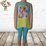 s&C Tuniek met legging Vlinder blauw 110/116