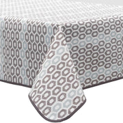 MixMamas Vierkant Tafelzeil - Ø 140 cm - Honingraat - Hexagon - Zwart/Blauw