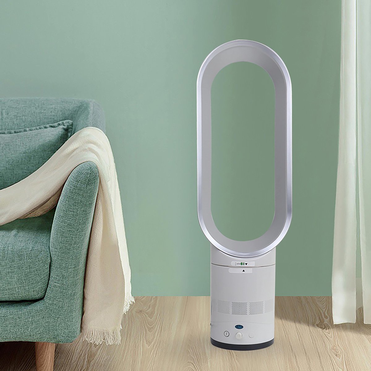 Bladloze design ventilator met afstandsbediening
