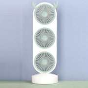 Slaapzaal voor studenten Office Desktop Mini driekoppige ventilator (groen)