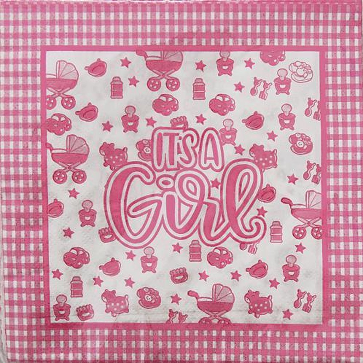 Servetten It's A Girl Roze 20 stuks