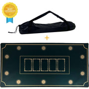 Luxe Pokertafel Kleed Inclusief Speelkaarten - Oprolbaar Antislip Pokerkleed en Pokermat - 2 tot 10 Spelers - Poker Speelmat -  Kaartkleed - Geschikt voor Eettafel - 60 x 120cm