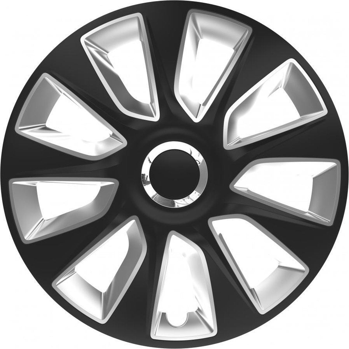 Versaco Stratos RC - Wieldoppen - Zwart/Zilver -15 inch - 4 stuks