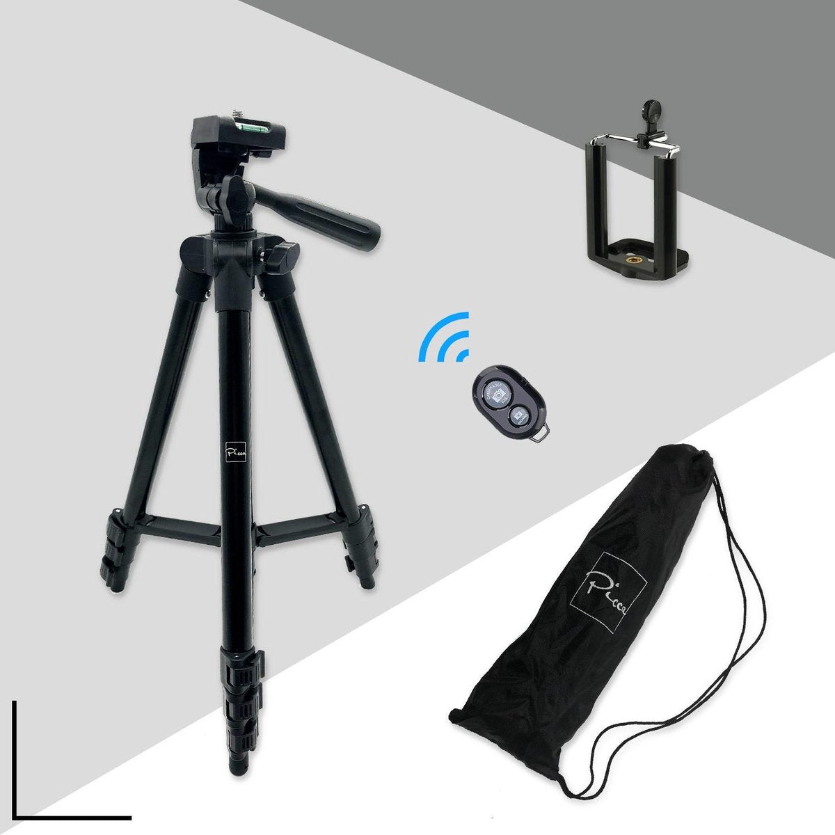 Picca camera statief - tripod smartphone - telefoon standaard - 102 cm
