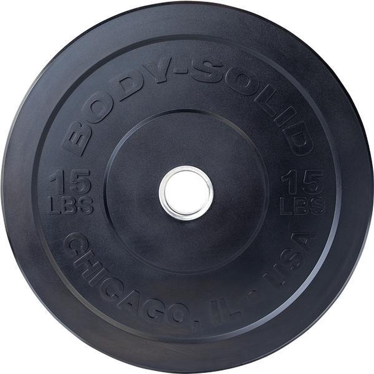 Chicago Extreme Zwarte Olympische Bumper Plates OBPXK - 10 kg - Zwart - 50mm