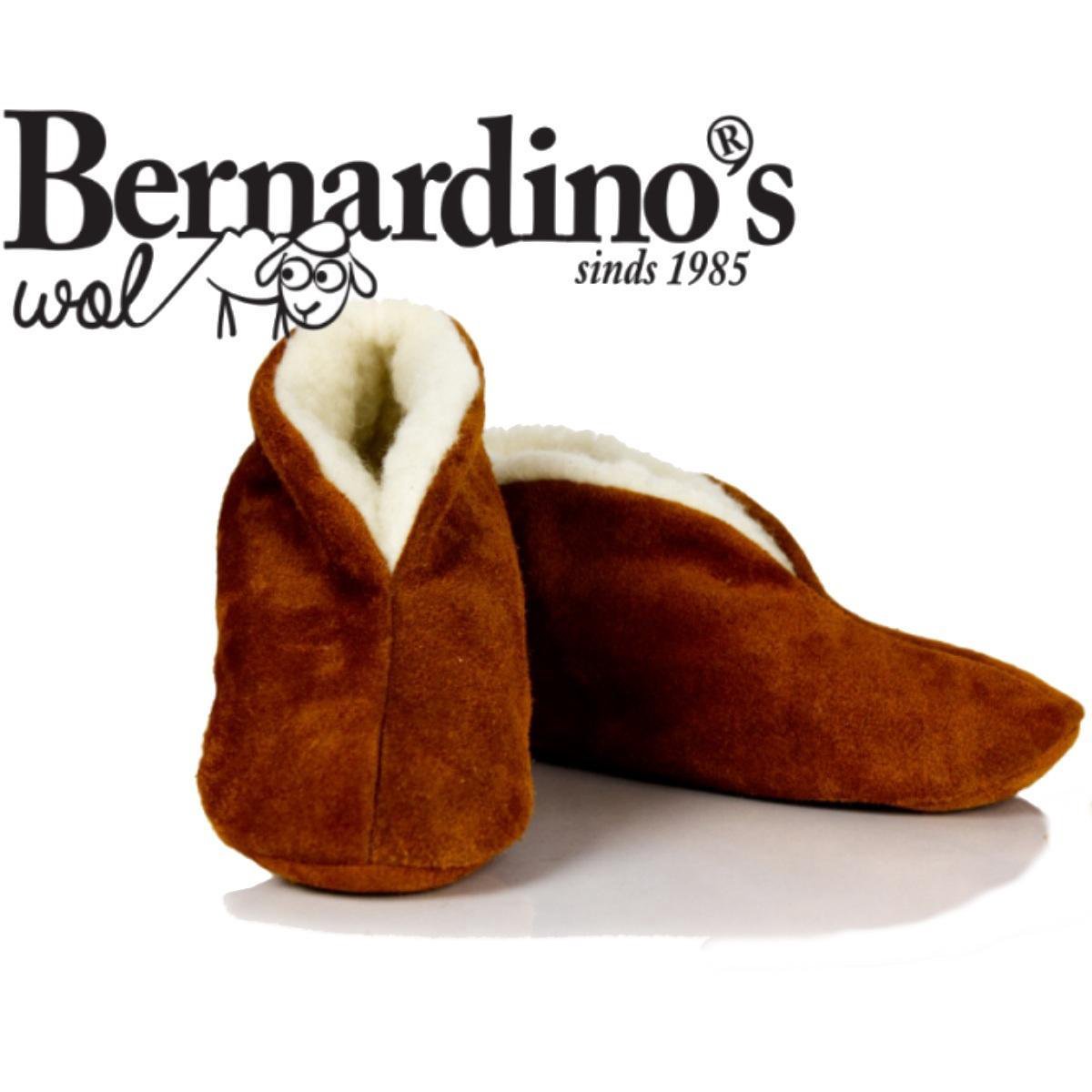 Bernardino Spaanse  Sloffen Unisex - cognac - Maat 43 - 100% wol