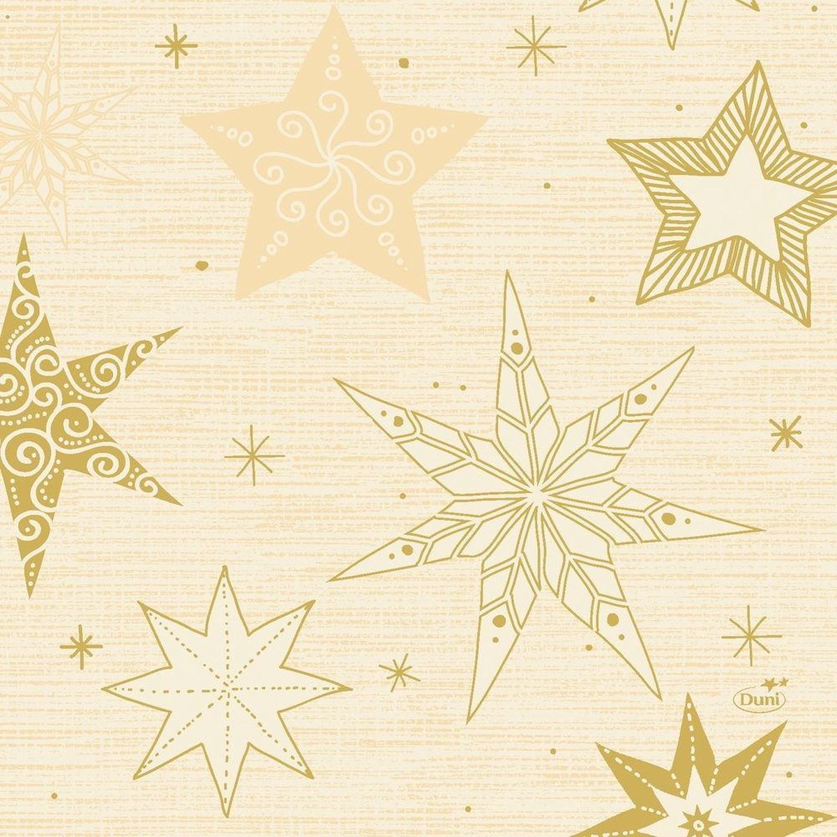 Duni Servetten Star Stories 3-laags 33 X 33 Cm Crème 20 Stuks