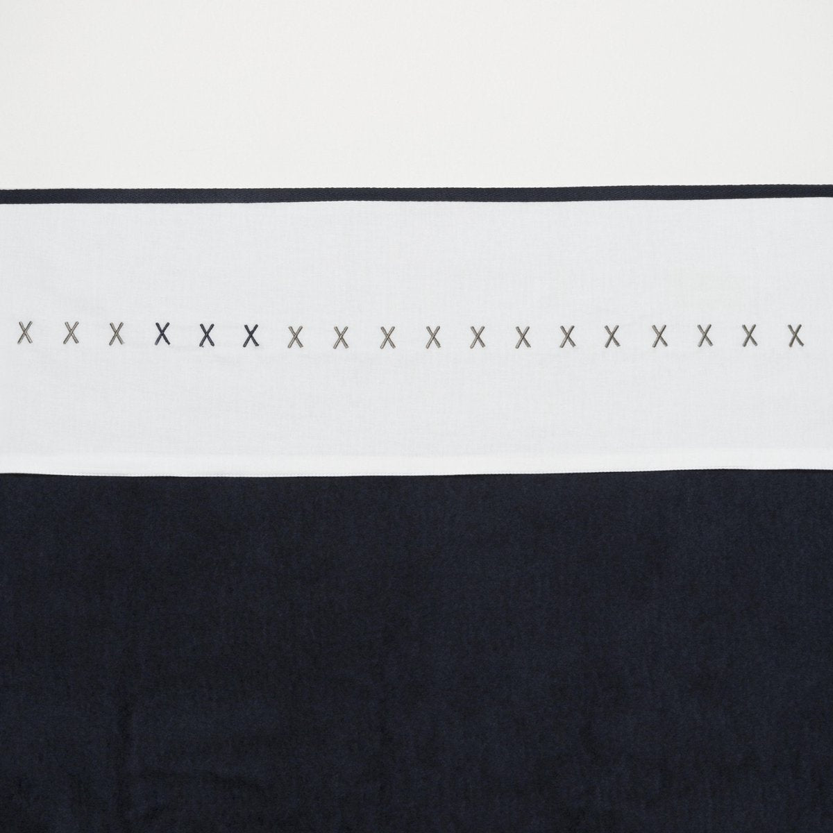 Meyco XXX ledikant laken - 100 x 150 cm - Grijs/marineblauw