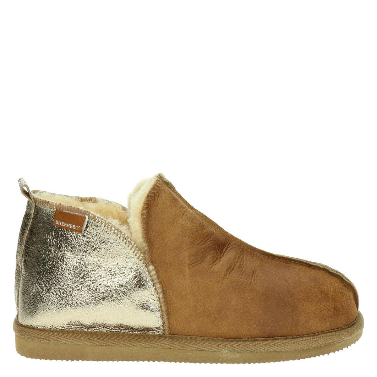 Shepherd Annie dames pantoffel - Camel - Maat 39