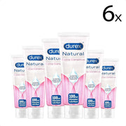 Durex Glijmiddel Natural - Extra Sensitive  - 100% natuurlijk - 100ml x6