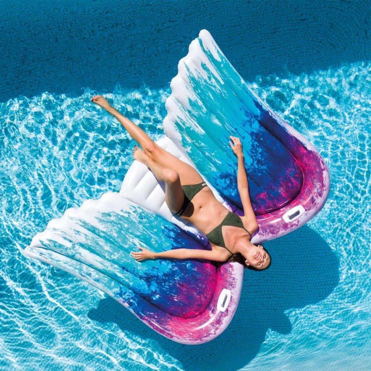 Intex Angel Wings XXL Luchtbed 251 x 106 cm - opblaasbaar luchtmatras zwembad