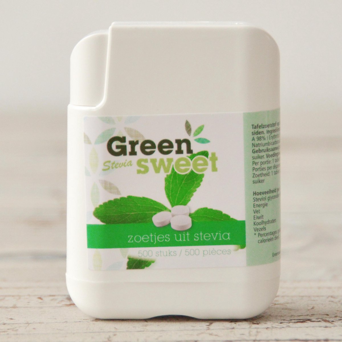 Greensweet Stevia  Zoetjes 500 dispenser