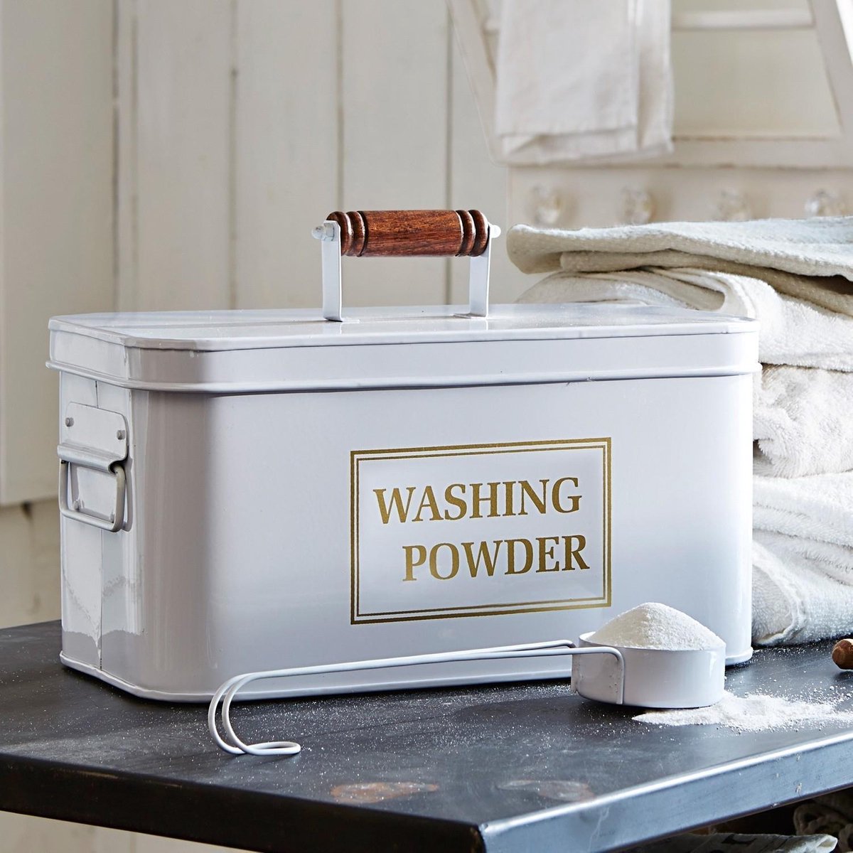 LOBERON Wasmiddelhouder Washing wit