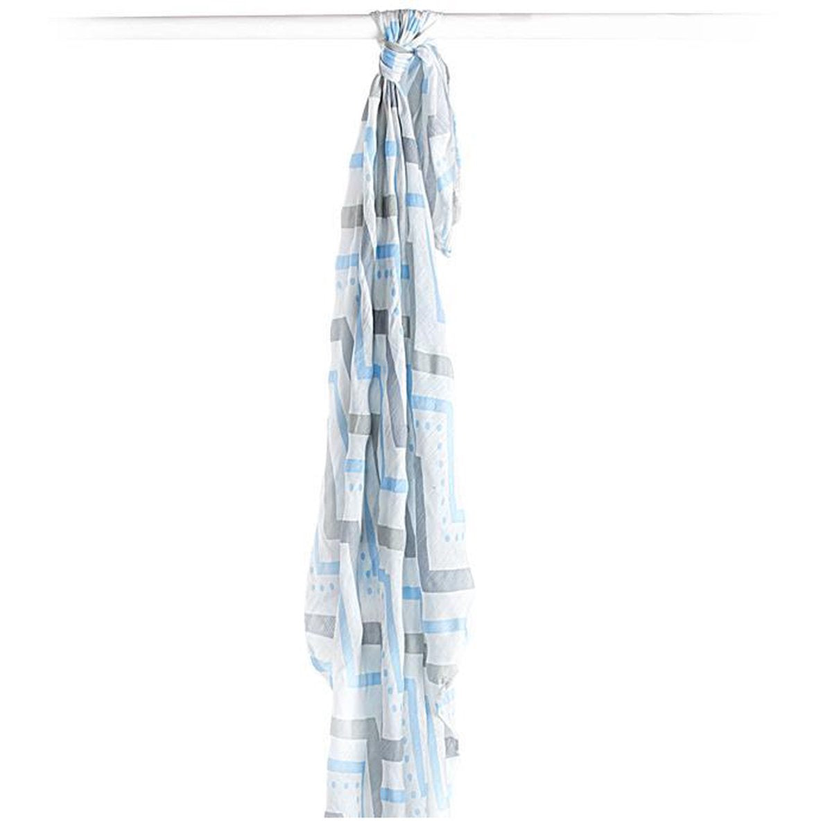 Lulujo swaddle 70% bamboo/30% katoen 120x120 cm - Blue Chevron