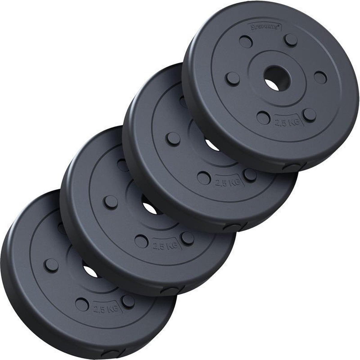 ScSPORTS® Halterschijven set 10 kg - Kunststof - 30 mm - 4 x 2