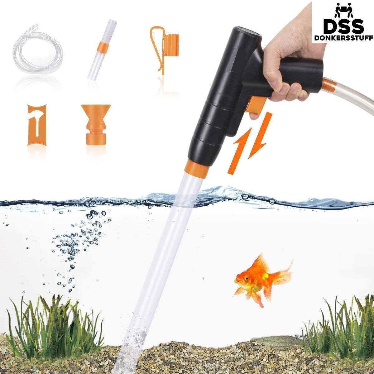 Donkersstuff - Aquarium Stofzuiger - Bodemreiniger - Aquariumstofzuiger - Aquarium Reiniging en Schoonmaken - Werkt zonder batterijen/stroom
