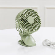 Creatieve kinderwagen clip opladen slaapzaal desktop kleine nachtlampje elektrische ventilator (groen)