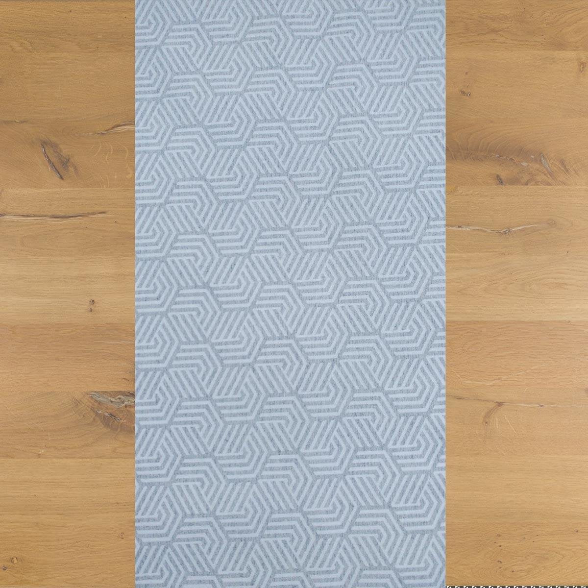 MixMamas Tafelloper Gecoat Seamless Hexagon Lichtgrijs
