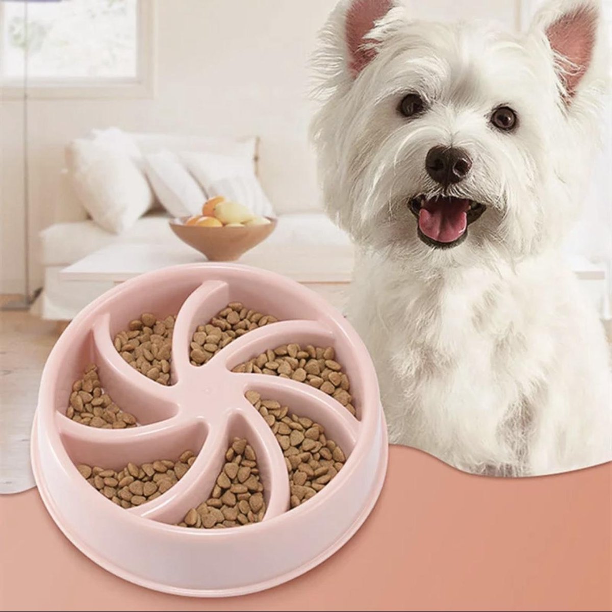 Anti Schrok Voerbak - Slow Feeder Hond - 20x20cm - H-O - Voorkom Schrokken
