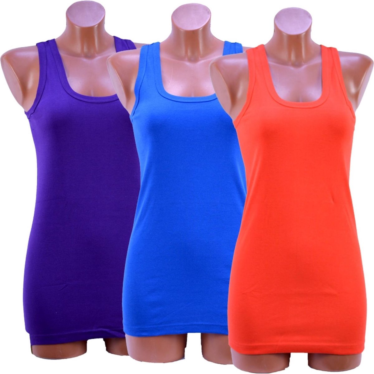 3 Pack dames hemd - 100% katoen - Zee - Maat L