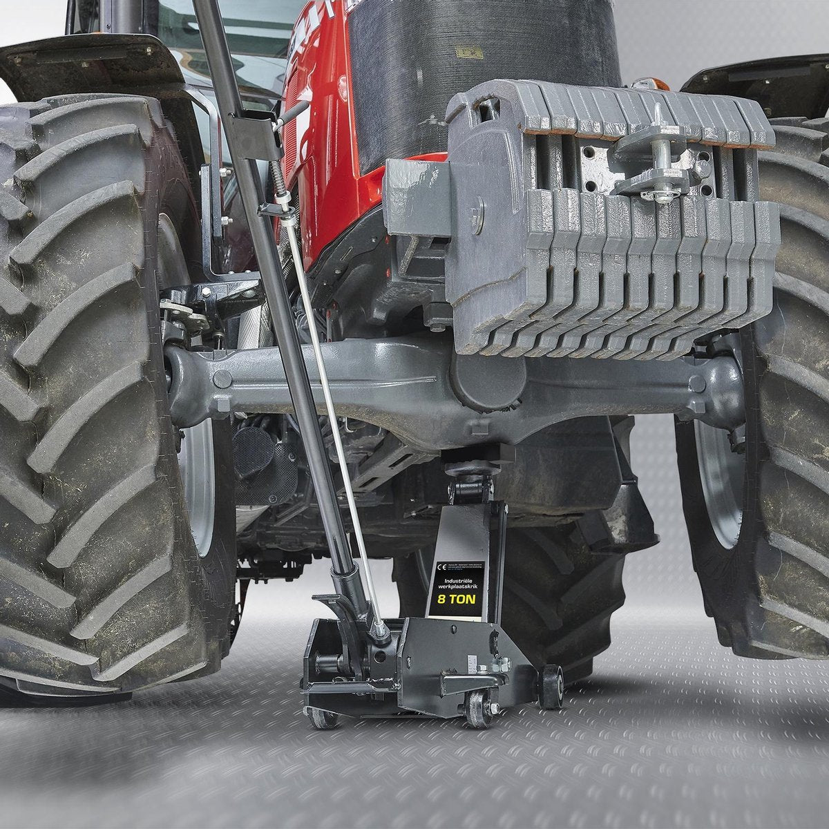 Datona® Industriële werkplaatskrik - 8 ton - Zwart