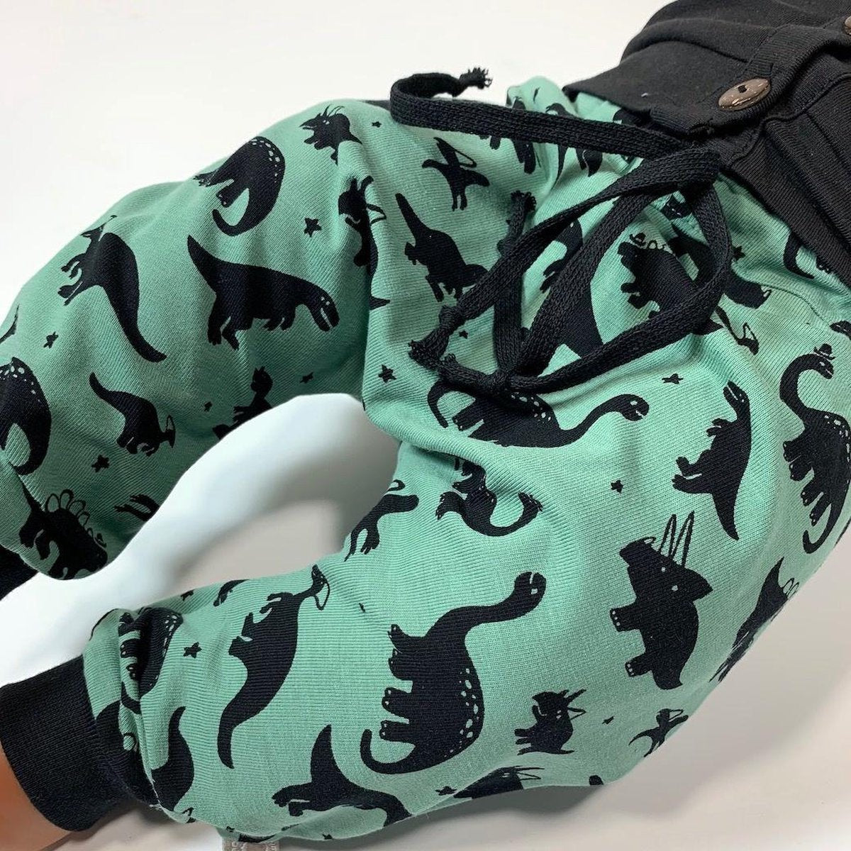 tinymoon Jongens Broek – model harem – Dino Dino – Mint – Maat 50/56